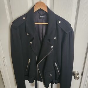 The Kooples Black Moto Jacket - Men's Stylish Biker Coat